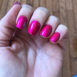 Peeling chrome gel polish