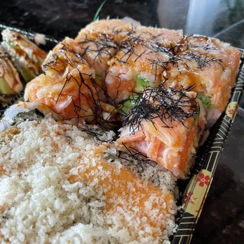 Nihon Kai - 2. Angry Dragon Roll (sub salmon) and 11. Fantasy Roll - Japanese Near Me - Bergenfield, New Jersey