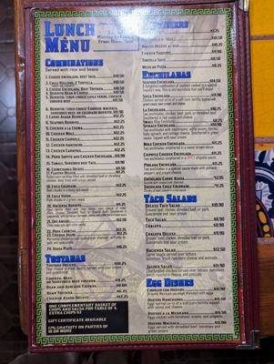 Menu photo 1 Hacienda Tequila Clovis, CA