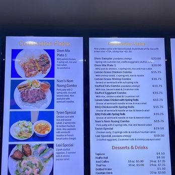 Diem 99 Cafe - Menu (12/2025) - Vietnamese Near Me - Honolulu, Hawaii