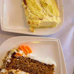 two slices of carrot cake two slices of carrot cake