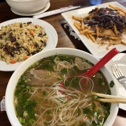 1. Pho Beef Combo A9. French Fries with Garlic Beef Beef fried rice 1. Pho Beef Combo A9. French Fries with Garlic Beef Beef fried rice