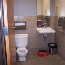 Carson Lanes Daycare and Learning Center - How cute.. Low Rider Toilet!