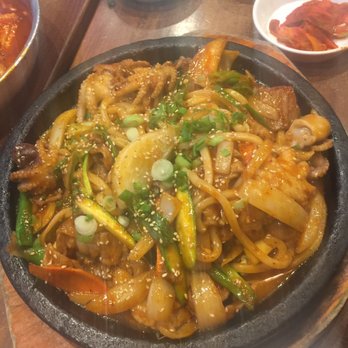 Five Senses - Stir fried baby octopus and pork Was a bit too sweet and had a lot more vegetables than meat/octopus... - Korean Near Me - New York, New York Five Senses - Stir fried baby octopus and pork Was a bit too sweet and had a lot more vegetables than meat/octopus... - Korean Near Me - New York, New York