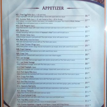 Thai Taste - Menu appetizers - Thai Near Me - Las Vegas, Nevada Thai Taste - Menu appetizers - Thai Near Me - Las Vegas, Nevada