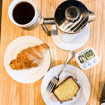 Sugar Bakery - Butter croissant and lemon polenta cake with French press coffee! - Coffee & Tea Near Me - Seattle, Washington Sugar Bakery - Butter croissant and lemon polenta cake with French press coffee! - Coffee & Tea Near Me - Seattle, Washington