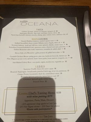 Menu photo 4 Oceana New York, NY