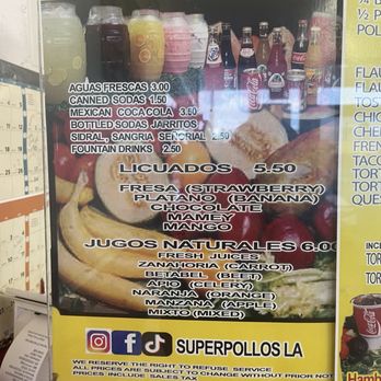 Super Pollos Rostizados - Menú - Mexican Near Me - Los Angeles, California Super Pollos Rostizados - Menú - Mexican Near Me - Los Angeles, California