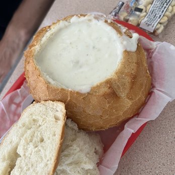 The Lighthouse - Clam chowder in bread - Seafood Near Me - Redding, California The Lighthouse - Clam chowder in bread - Seafood Near Me - Redding, California