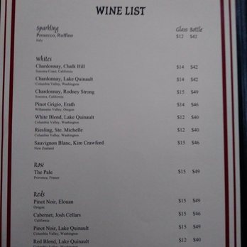 Roosevelt Room - Wine list 2023 March - American Near Me - Quinault, Washington