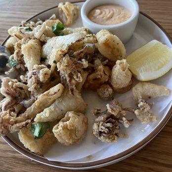 Corzetti - Calamari was amazing. We really enjoyed this appetizer. - Wine Bars Near Me - San Francisco, California