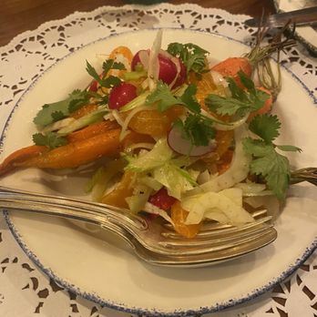 Geralds Bar - Carrot, radish, mandarin with fennel - Modern European Near Me - Donostia-San Sebastián, SS