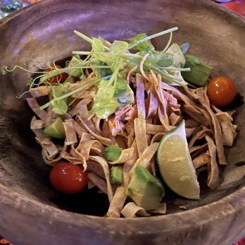 Merida Grill - Line soup - sans broth (that was poured later.) - Mexican Near Me - Puerto Vallarta, JAL