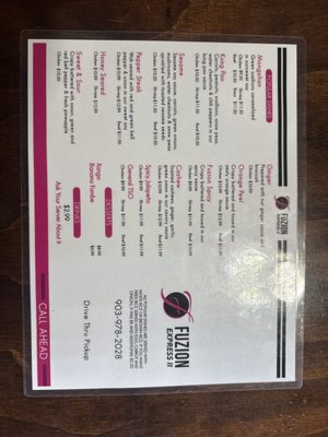 Menu photo 1 Fuzion Express II Flint, TX