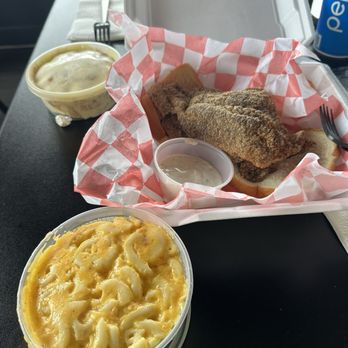 The Pit Stop - Catfish Combo with Mac and Cheese, Banana Pudding - Barbeque Near Me - Sterling, Virginia