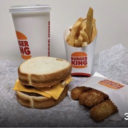 My grilled melt, cheese sticks cold fries and a drink My grilled melt, cheese sticks cold fries and a drink