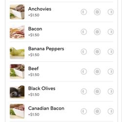 Papa Johns Pizza - Create your own pizza..except you can't pick any toppings...