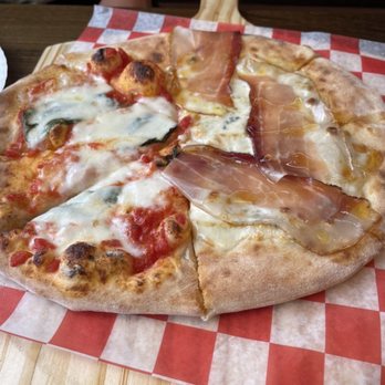 Campfire Pizza & Gelato - Half Margherita, half Blue Smoke - Pizza Near Me - Edmond, Oklahoma Campfire Pizza & Gelato - Half Margherita, half Blue Smoke - Pizza Near Me - Edmond, Oklahoma