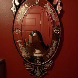 The Oakland - I'm feeling the red walls and vintage mirror in the bathroom lol