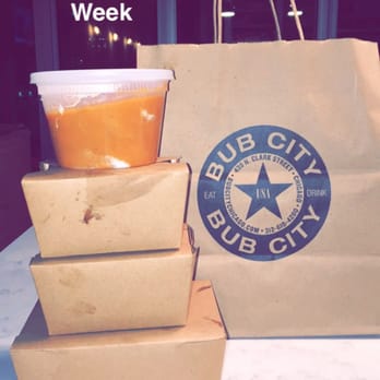 Bub City - These were our leftovers from Chicago Restaurant Week. It was awesome that we had so much leftover and they packed it for us. - Barbeque Near Me - Chicago, Illinois