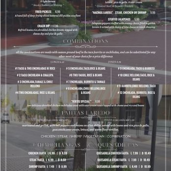 Laredo Grill - Menu page 1 - Mexican Near Me - El Dorado, Arkansas