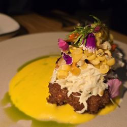 Rootstalk - Blue crab over fried turnip cake