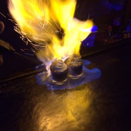 Flaming shots! Flaming shots!