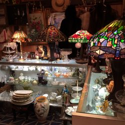 Yellow Shed Antiques - Leaded glass lamps