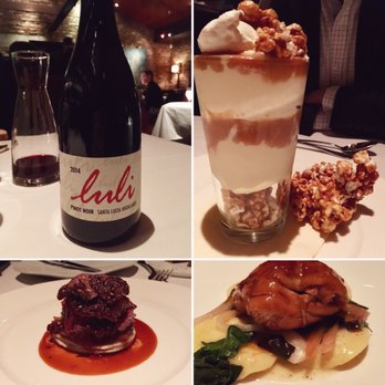 Canoe - Pinot Noir, kangaroo appetizer, rabbit with goat cheese ravioli, and popcorn sundae. Incredible choices. - New American Near Me - Atlanta, Georgia Canoe - Pinot Noir, kangaroo appetizer, rabbit with goat cheese ravioli, and popcorn sundae. Incredible choices. - New American Near Me - Atlanta, Georgia