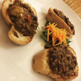 Trattoria Dalloste - Crostini with meat sauce... complimentary starters - Tuscan Near Me - Florence, FI