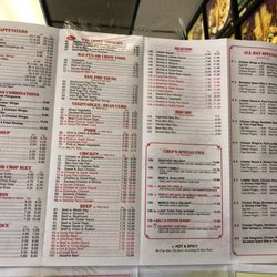 Golden House - Menu
