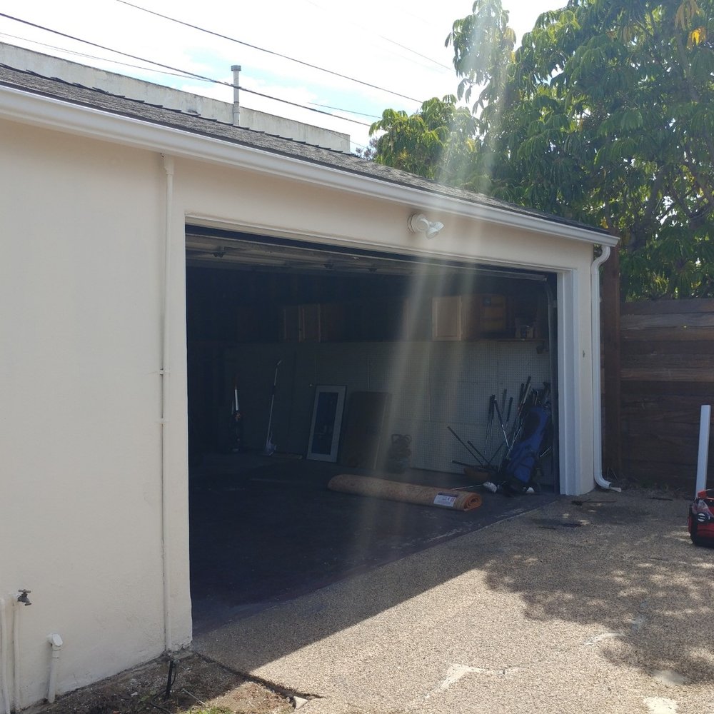 Century Raingutters - New aluminum gutter and downspout on front of garage - Gutter Services Near Me - Spring Valley, California Century Raingutters - New aluminum gutter and downspout on front of garage - Gutter Services Near Me - Spring Valley, California