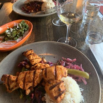 Dunya Bistro - Chicken Skewers, Shishito Peppers - Mediterranean Near Me - San Francisco, California