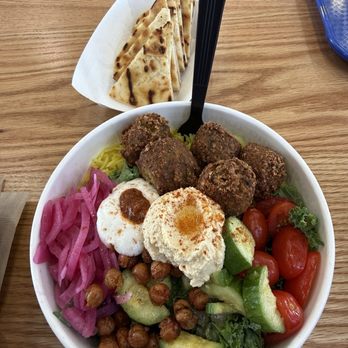 Nick The Greek - Mediterranean Bowl with Falafel. - Greek Near Me - Tracy, California Nick The Greek - Mediterranean Bowl with Falafel. - Greek Near Me - Tracy, California