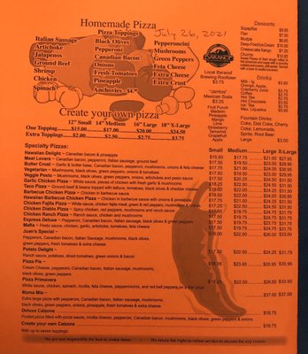 Menu photo 3 Pizza Express Sitka, AK Menu photo 3 Pizza Express Sitka, AK