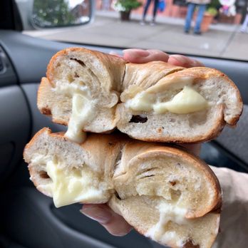 Utopia Bagels - Buttered cinnamon and raisin bagel - Bakeries Near Me - Whitestone, New York
