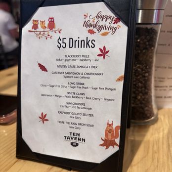 Ten Tavern - $5 drinks - American Near Me - Clovis, California