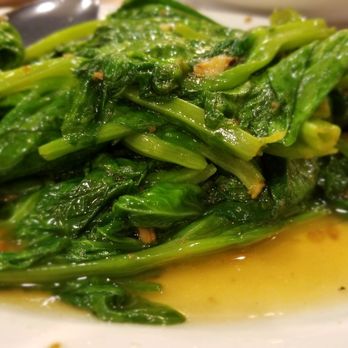Tan Kimsu - Pea sprouts (wide leaf) sauteed with garlic - Seafood Near Me - Westminster, California Tan Kimsu - Pea sprouts (wide leaf) sauteed with garlic - Seafood Near Me - Westminster, California