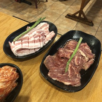 Honey Pig - Thick pork belly and marinated short ribs (galbi) - Korean Near Me - Leonia, New Jersey
