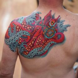 Working Class Tattoo - Octopus Tattoo by Eddie Steffan.