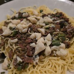 Amici Italian Grille - Pasta with crab and mushroom sauce