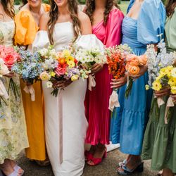 Flourish - Bright colored florals for bridal party