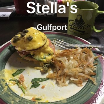 Stella's - Lox Benedict with shredded hash browns. I couldn't wait, so half is already in my belly! - Delis Near Me - Gulfport, Florida Stella's - Lox Benedict with shredded hash browns. I couldn't wait, so half is already in my belly! - Delis Near Me - Gulfport, Florida