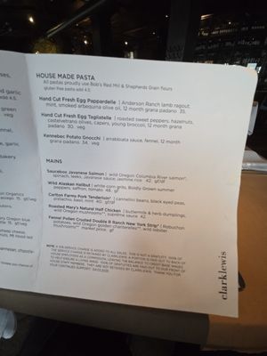 Menu photo 1 Clarklewis Portland, OR Menu photo 1 Clarklewis Portland, OR