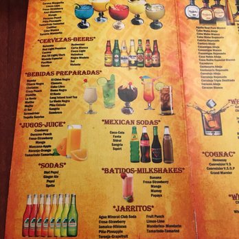 Pancho's Tacos - Drink menu #1 - Mexican Near Me - Danbury, Connecticut