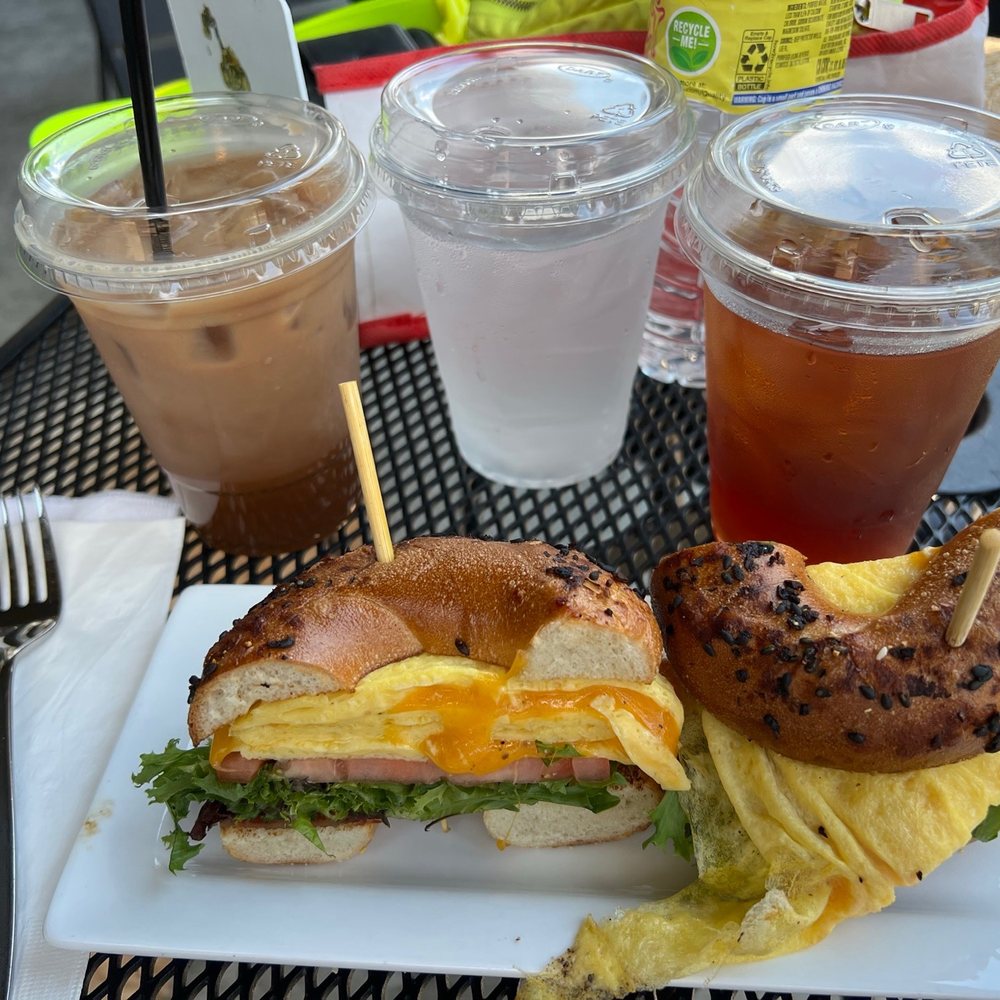 Frothy Monkey - Yummy! Bagel sandwich, iced mocha, iced tea. - Coffee & Tea Near Me - Nashville, Tennessee