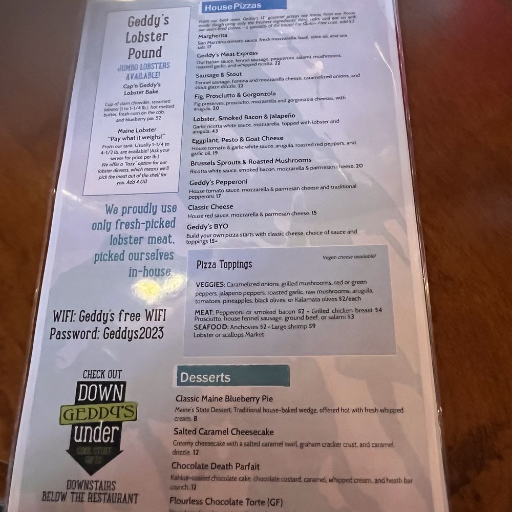 Geddy's - Seafood Near Me - Bar Harbor, Maine