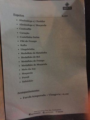 Menu photo 3 Gonçalves Espetos Belo Horizonte, MG