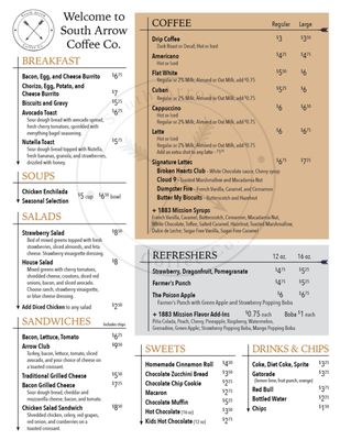 Menu photo 3 South Arrow Coffee Chapel Hill, TN Menu photo 3 South Arrow Coffee Chapel Hill, TN