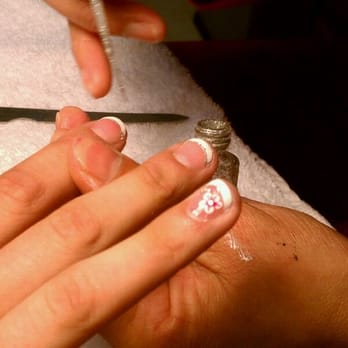 Ivy Nails - Applying Silver lining... - Nail Salons Near Me - San Diego, California Ivy Nails - Applying Silver lining... - Nail Salons Near Me - San Diego, California